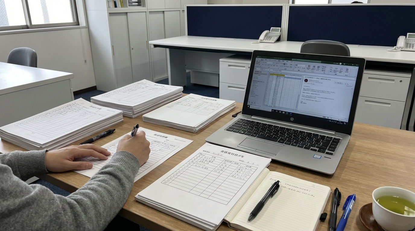 受注内容を確認しながら処理を進めるイメージ